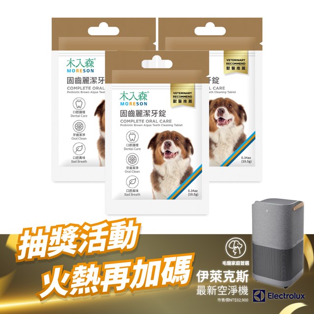 木入森 犬寶固齒麗潔牙錠30顆x3