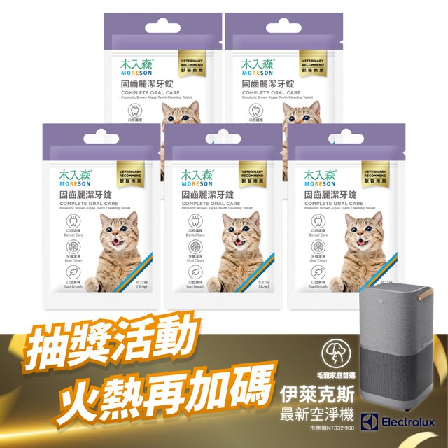 木入森 貓咪固齒麗潔牙錠30顆x5