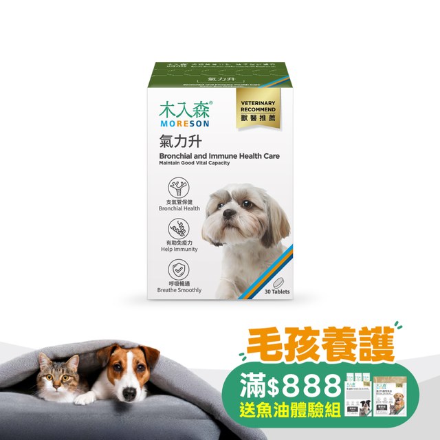 木入森 犬寶氣力升 30顆｜狗狗氣管保健食品