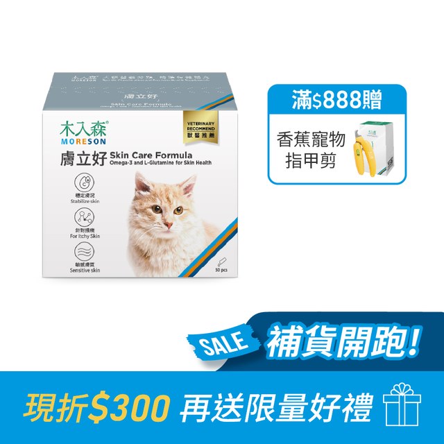木入森 貓咪膚立好 50包｜貓咪皮膚保健食品