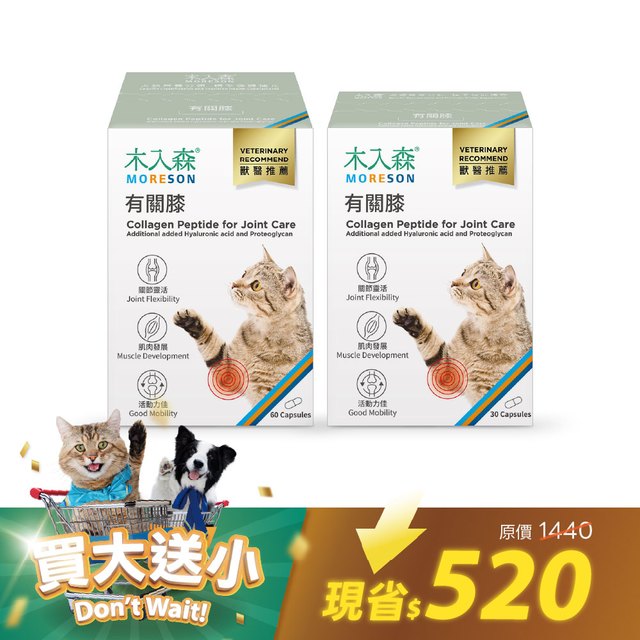 貓咪有關膝60顆送30顆｜現省520