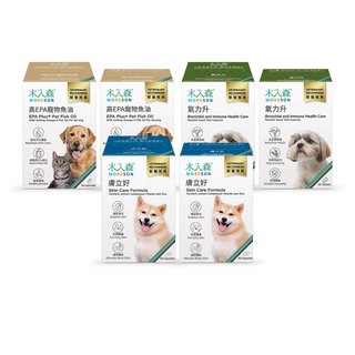 犬寶敏感照護組｜魚油膠囊1+1、氣力升1+1、膚立好1+1