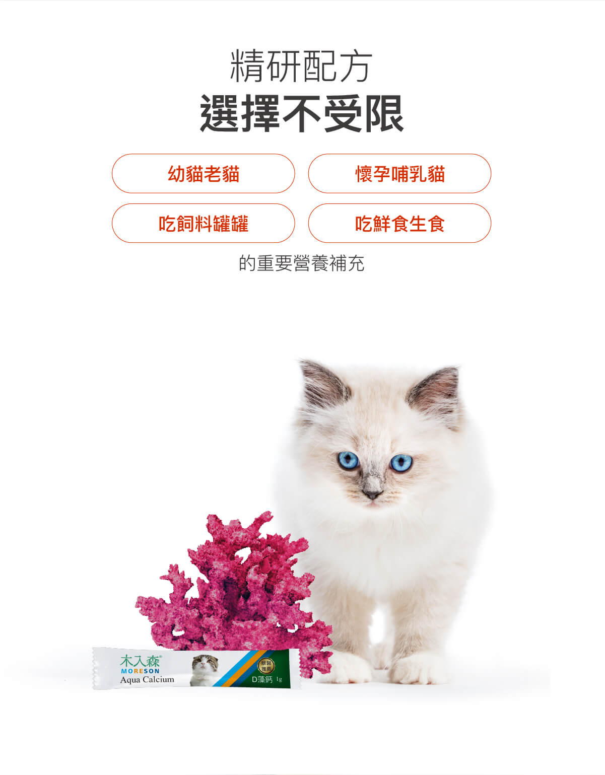 木入森 貓咪D藻鈣 30包｜貓咪補鈣